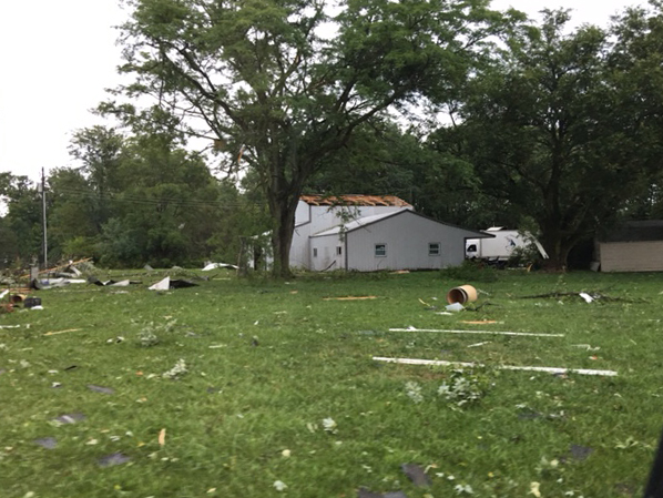 Storm damage in Allen County, Indiana Aug. 24, 2016. W9SAN photo.