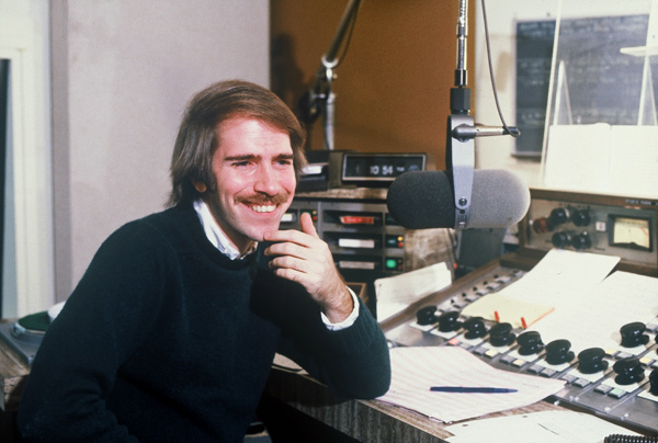 Former WOWO broadcaster Ron Gregory, seen in the station's studio in 1973.